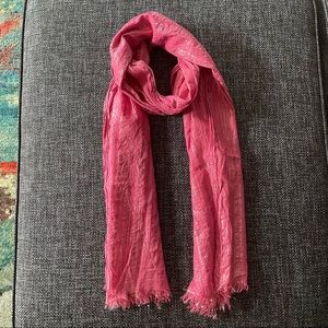 Pink metallic accented scarf